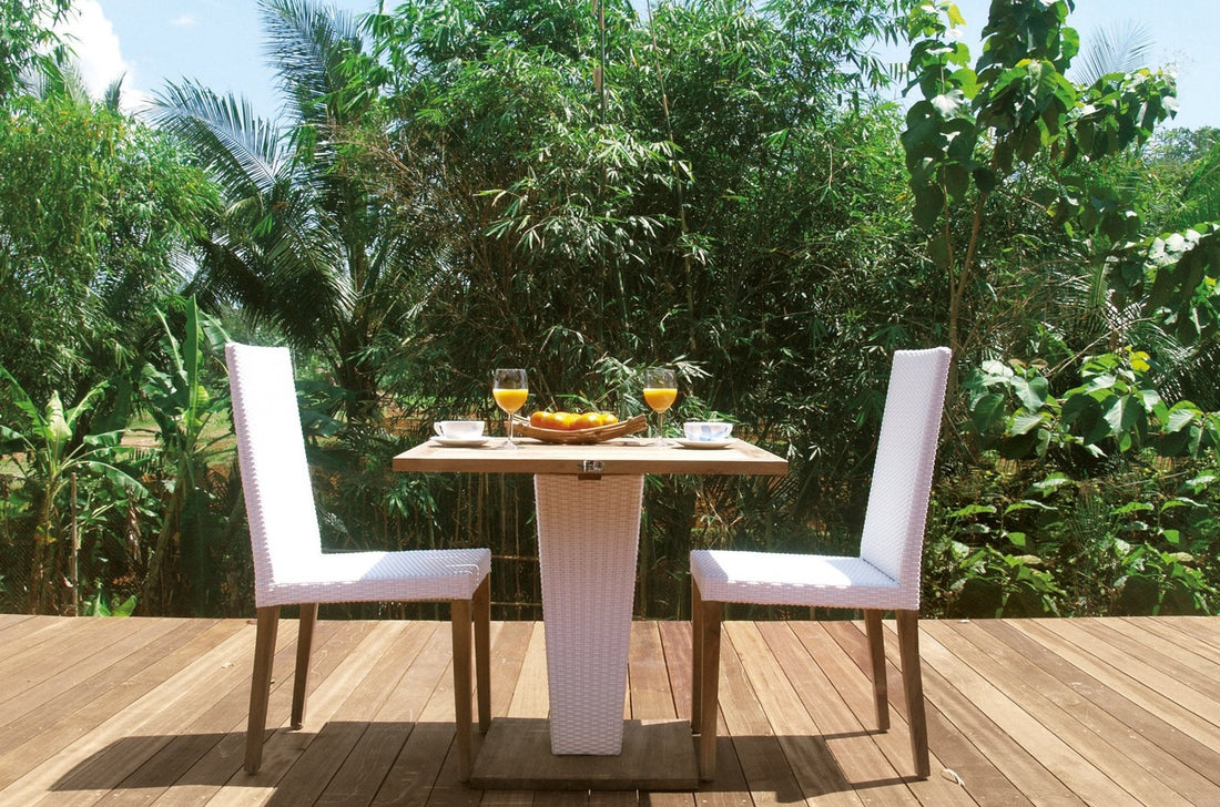 Square Single Leg Dining Table SENTOSA - Aloha Sofa