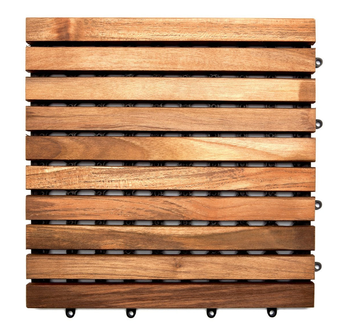 Teak garden tile with PVC backing system Decor | Aloha Sofa