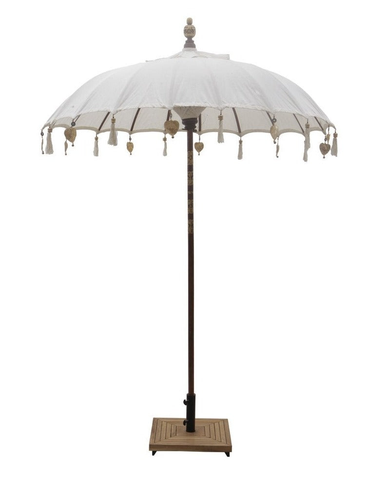 Round Decorative Central Wooden Post Parasol, dia. 70.9 inch OMBRELLONI - Aloha Sofa