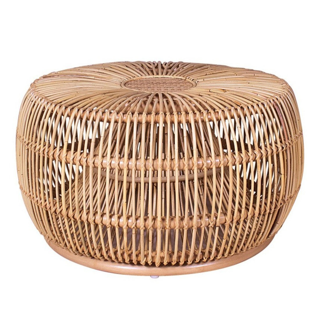 Coffee Table Desire in natural rattan, front view