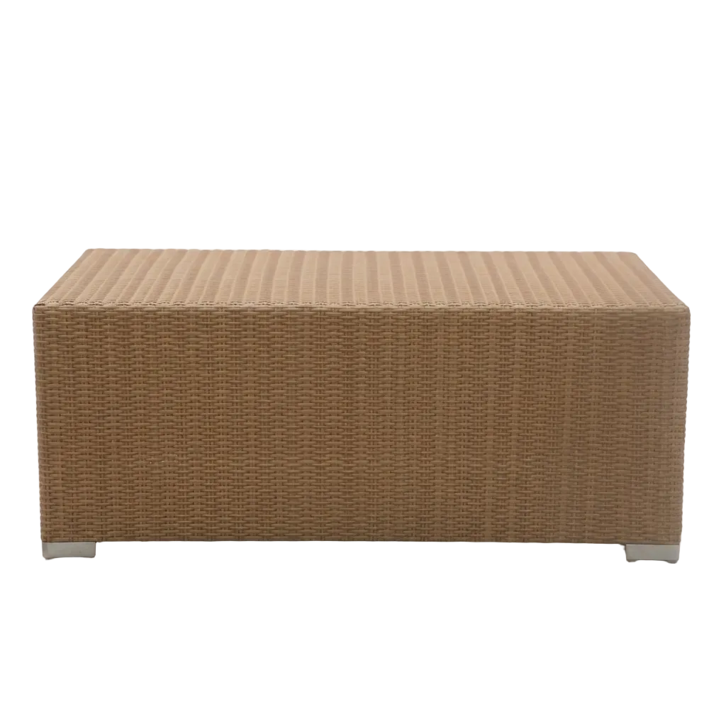 Brown woven outdoor coffee table 