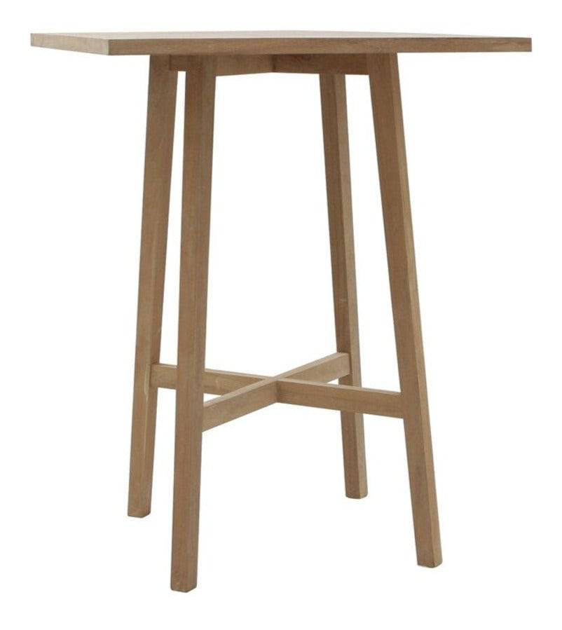Square wooden bar table from the Gipsy Collection in natural finish, designed for outdoor hospitality and commercial use.