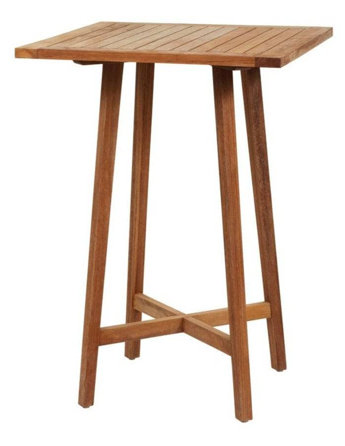 Square wooden bar table from the Gipsy Collection, designed for outdoor hospitality and commercial spaces.