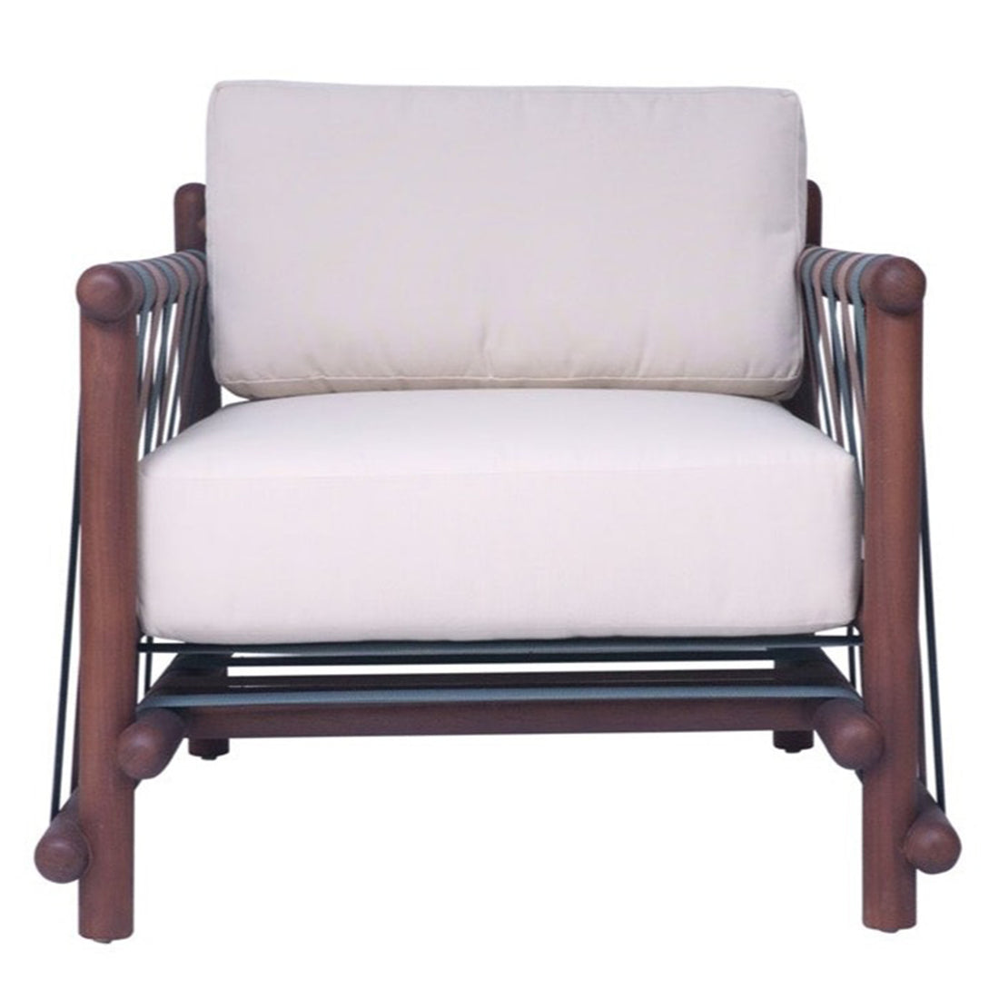 Wooden lounge chair from the Lignes Collection with oil and wax finish