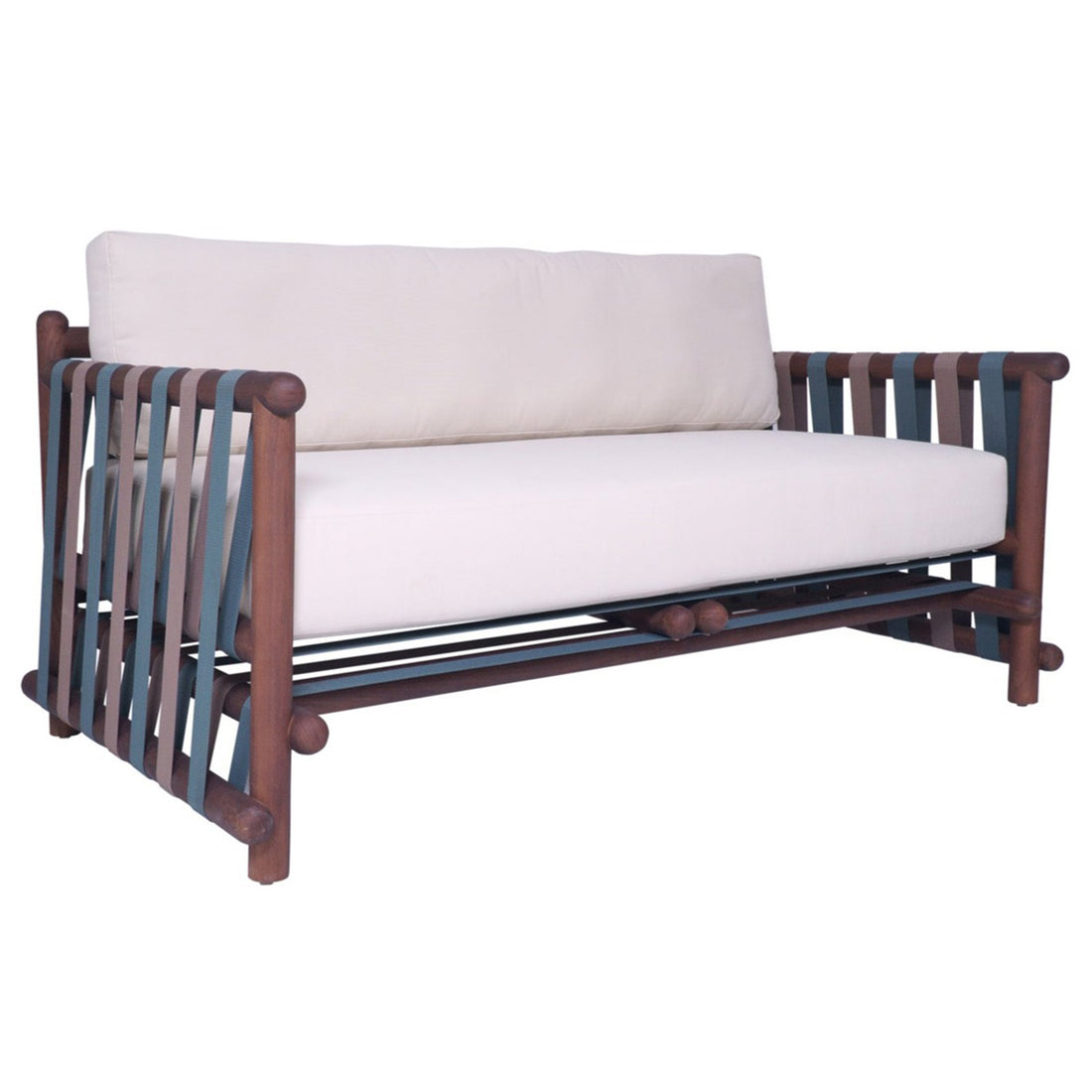 Wooden sofa from the Lignes Collection with oil and wax finish