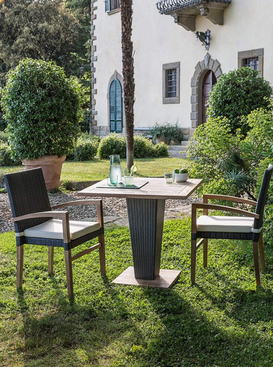 Square Single Leg Dining Table SENTOSA - Aloha Sofa