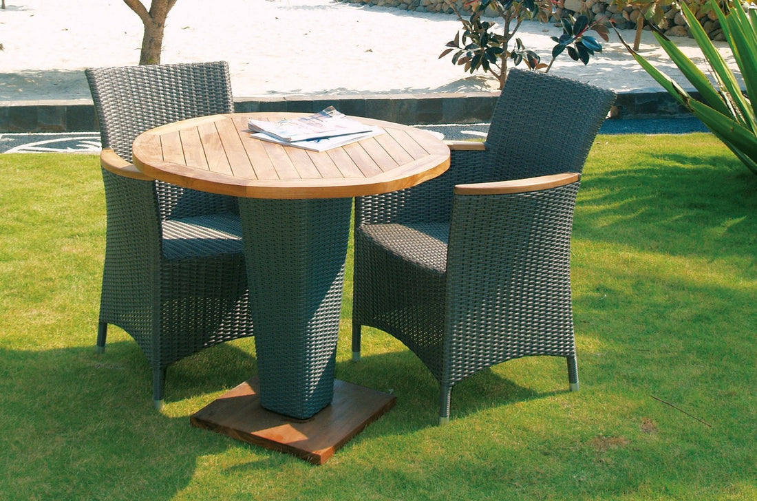Round Single Leg Dining Table SENTOSA - Aloha Sofa