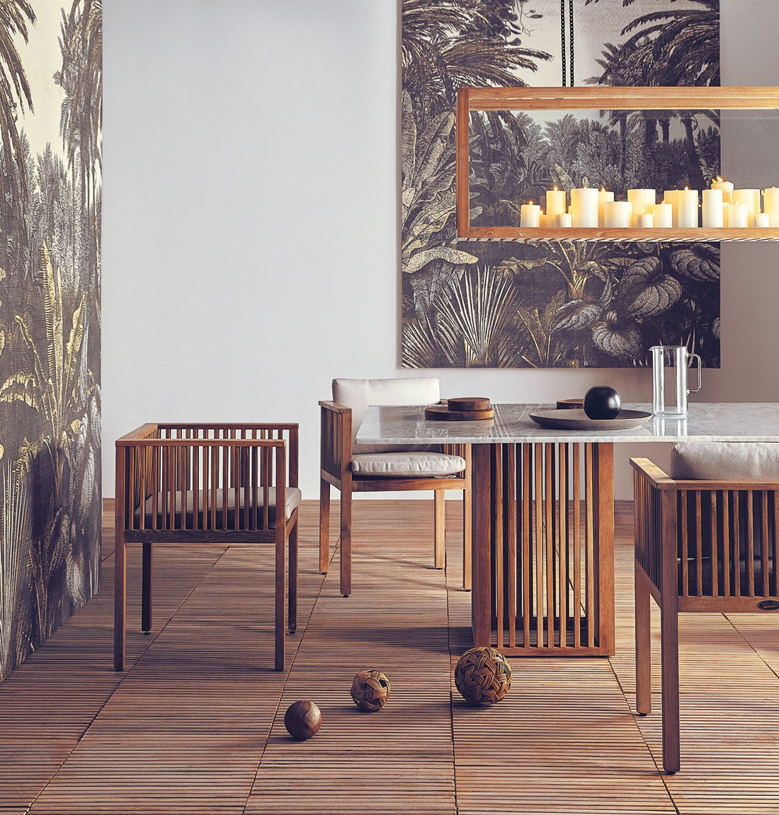 Marble Top Rectangular Dining Table Code - Aloha Sofa